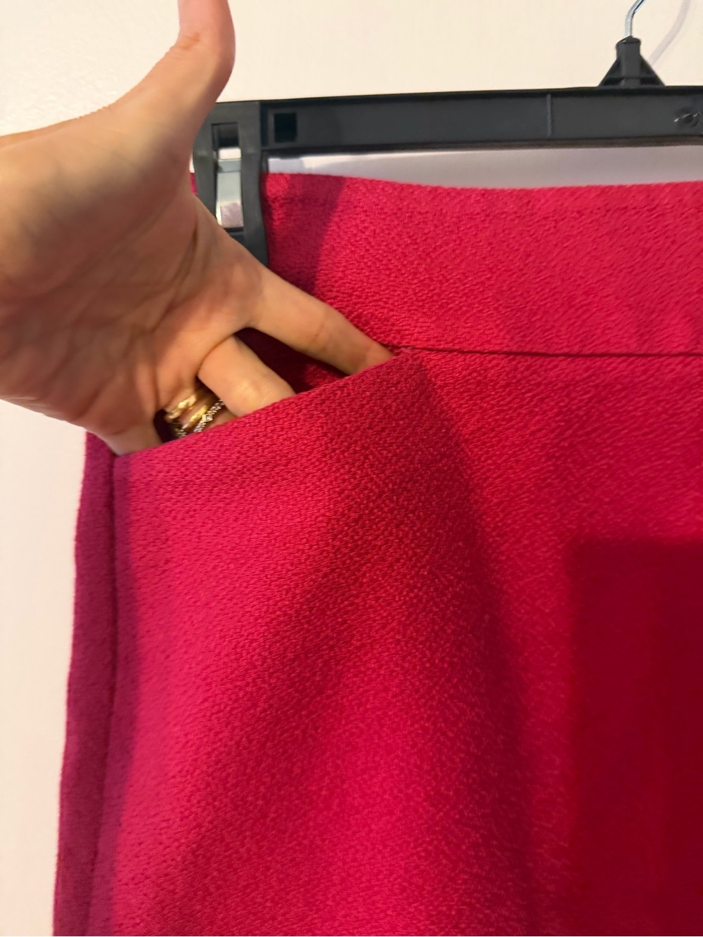 LOFT Textured Raspberry Pink Mini Skirt - Picture 2 of 6